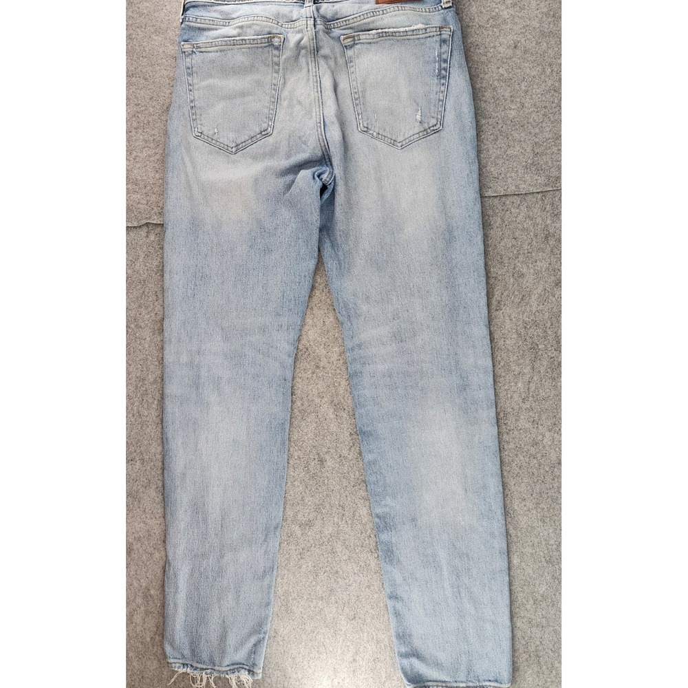 Abercrombie & Fitch 33x34 Light Wash Distressed 90s Slim Vintage Stretch Mens - Picture 5 of 7